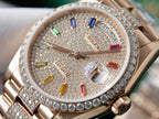 Rolex Day-Date 128395TBR Refined 18K Gold Wrapped Moissanite Diamonds 36mm