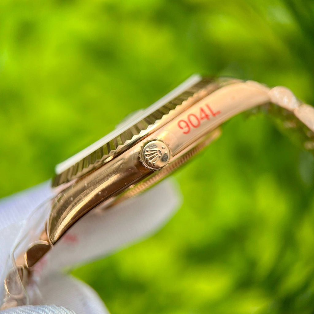 Rolex Day-Date 228235 Pink Dial Stone With Number 40mm