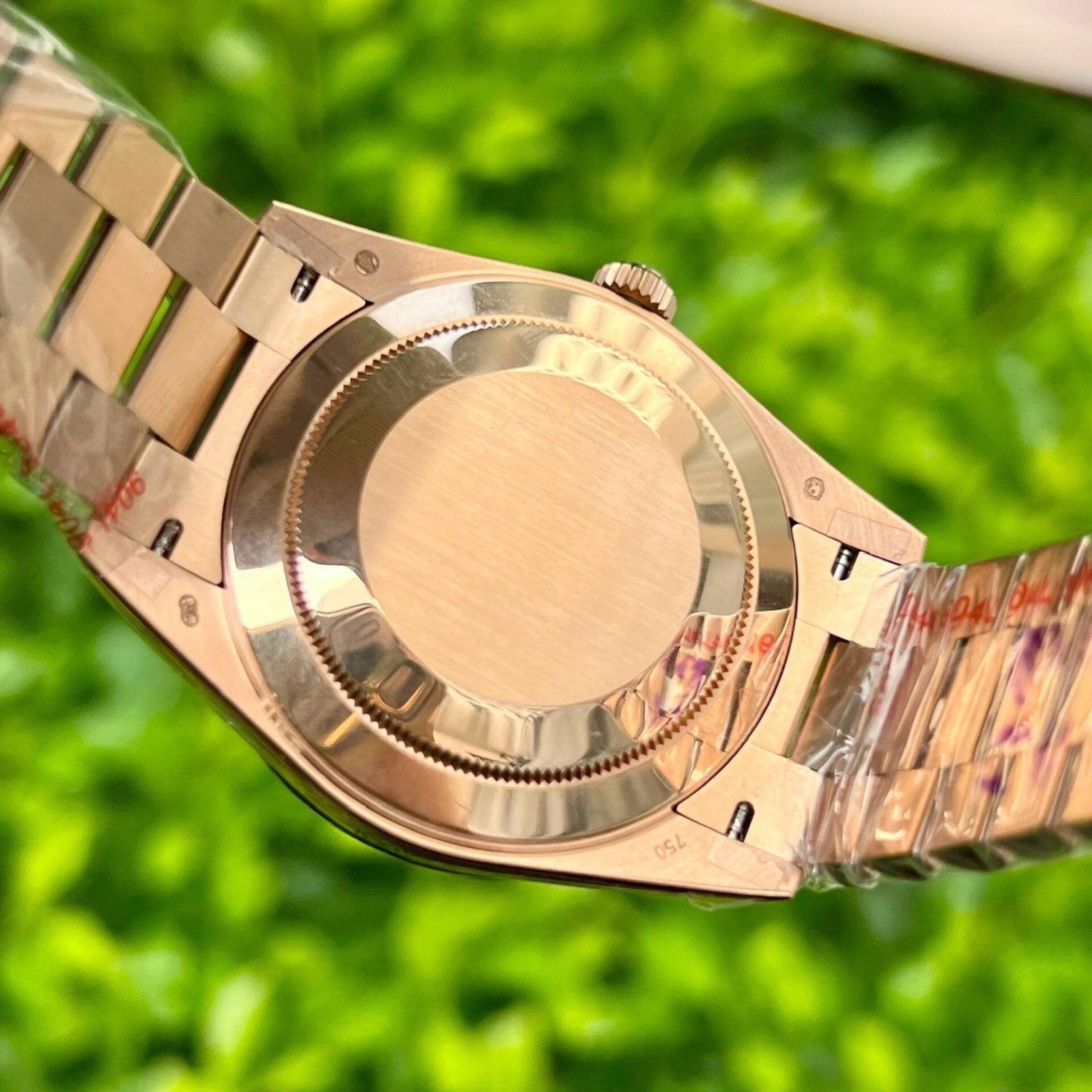 Rolex Day-Date 228235 Pink Dial Stone With Number 40mm