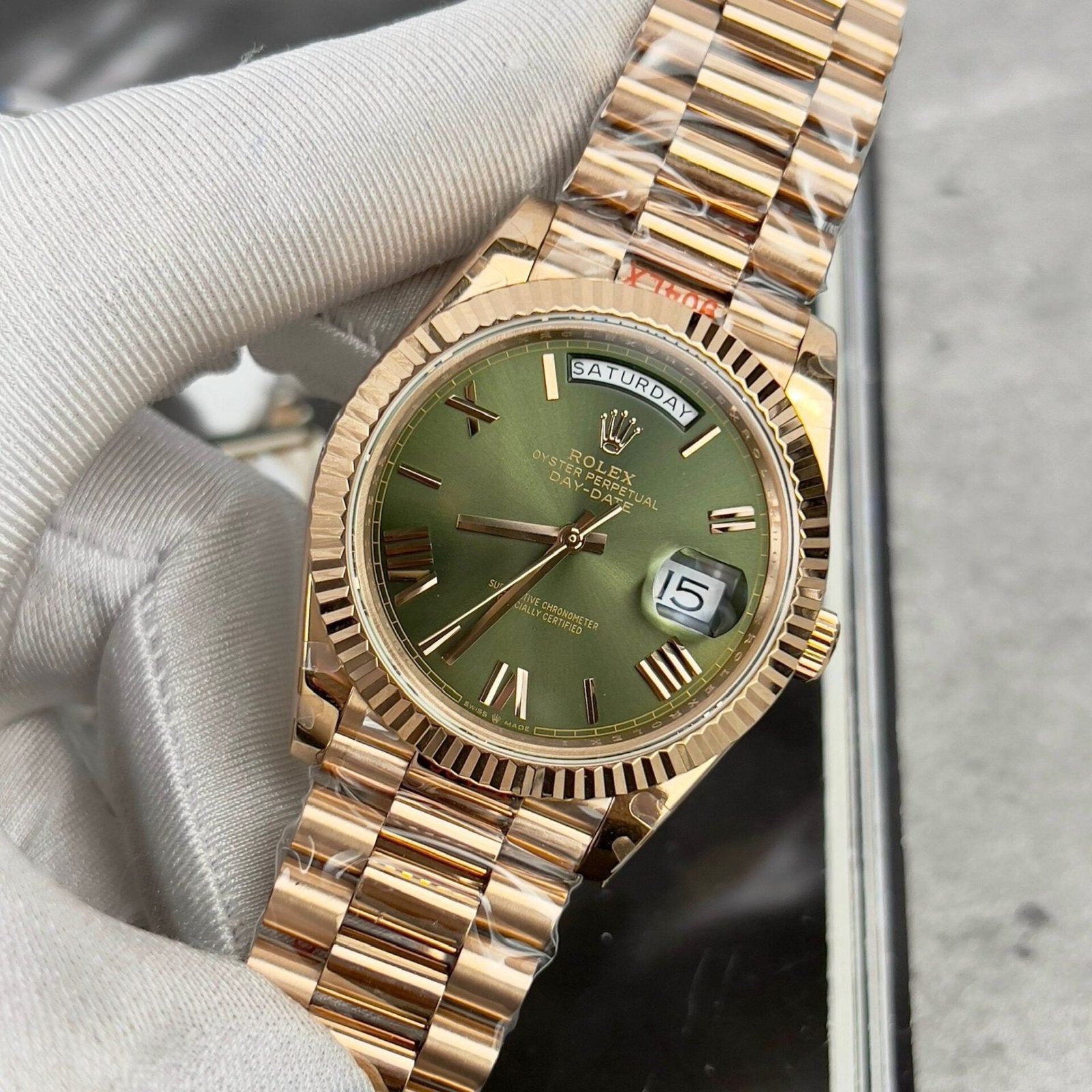 Rolex Day-Date 228235 Green Dial Watch 40mm