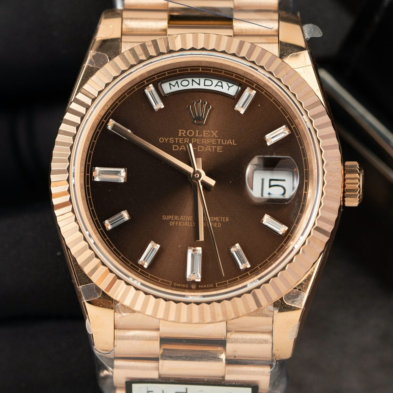 Rolex Day-Date 228235 Watch Dial Chocolate Weight 185gram 40mm