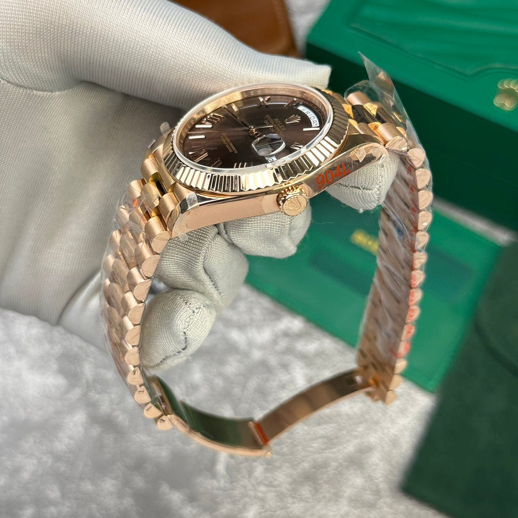Rolex Day-Date 228235 Rose Gold Chocolate Dial Watch 40mm