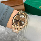 Rolex Day-Date 228235 Rose Gold Chocolate Dial Watch 40mm