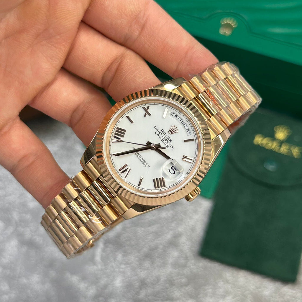 Rolex Watch Day-Date 228235 Rose Gold White Dial 40mm