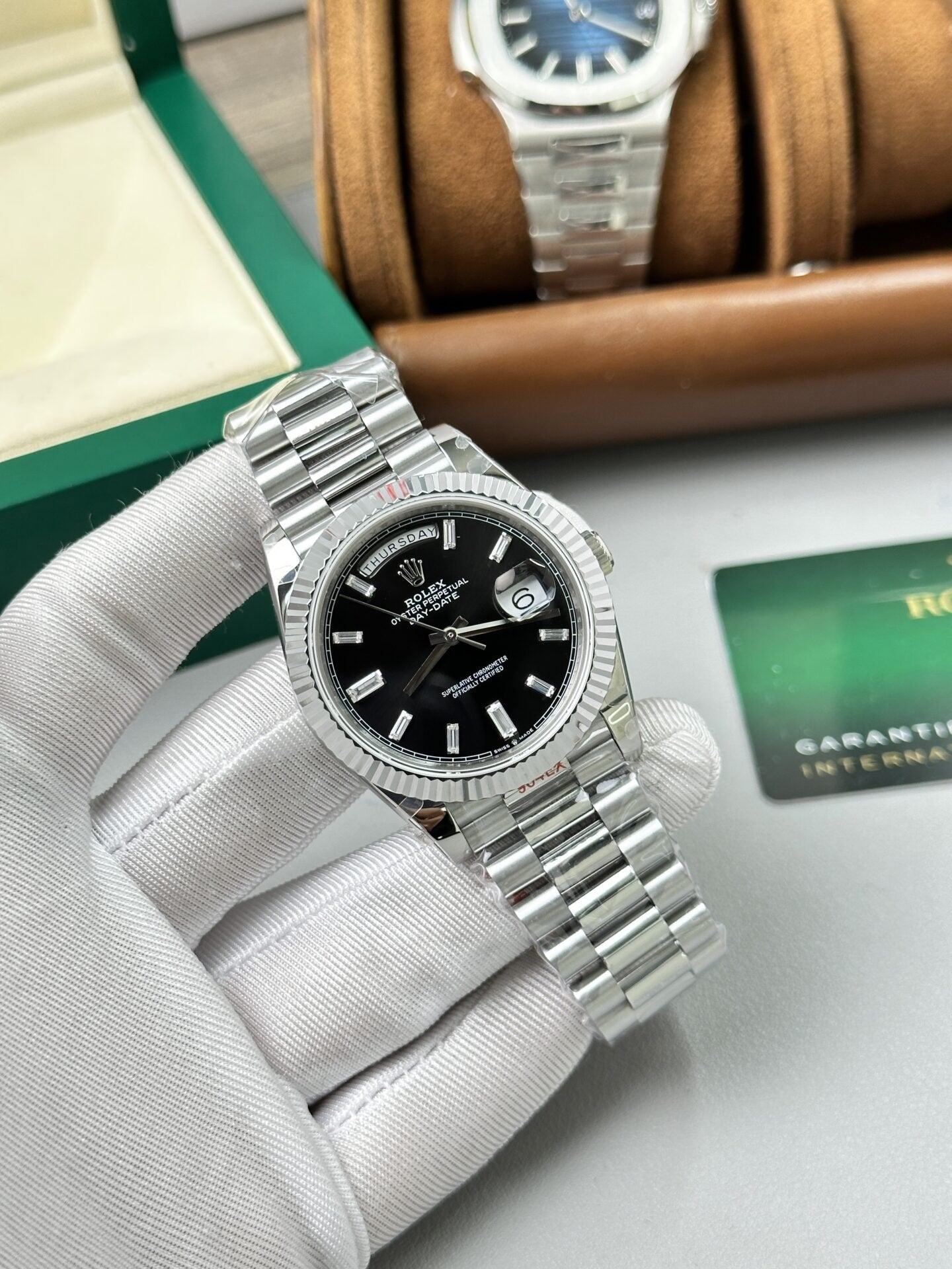 Rolex Day-Date 228236 Watch Black Dial 40mm