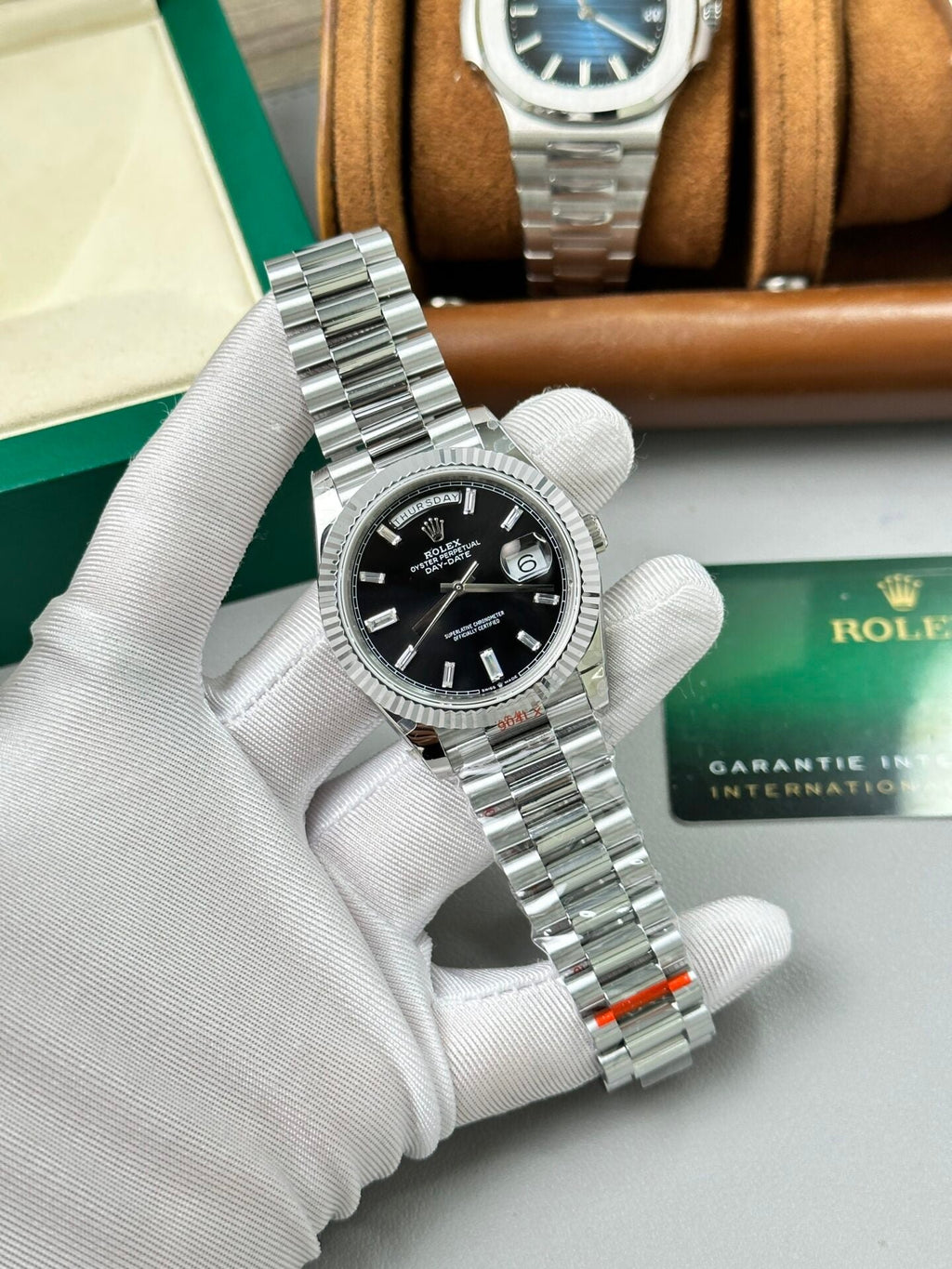 Rolex Day-Date 228236 Watch Black Dial 40mm