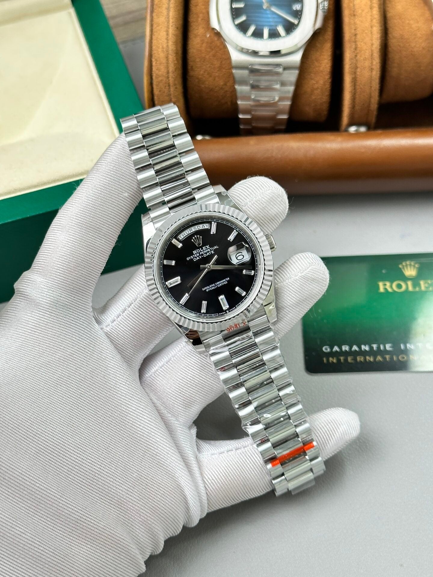 Rolex Day-Date 228236 Watch Black Dial 40mm