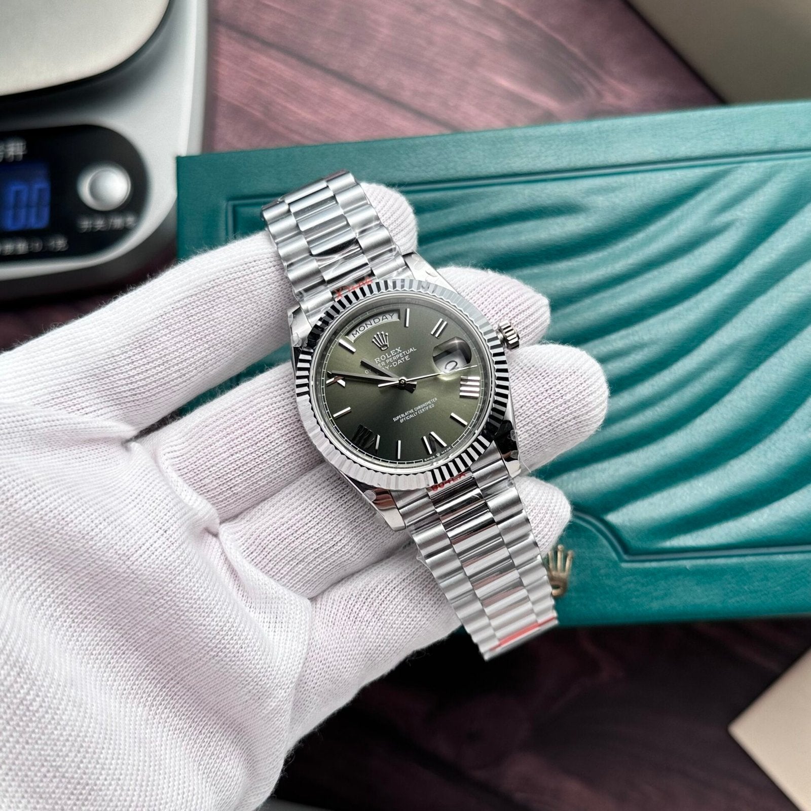 Rolex Day-Date 228236 Watch Green Dial 40mm