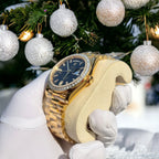Rolex Day-Date 228238 Watch 18K Gold Wrapped Moissanite Bezel 40mm