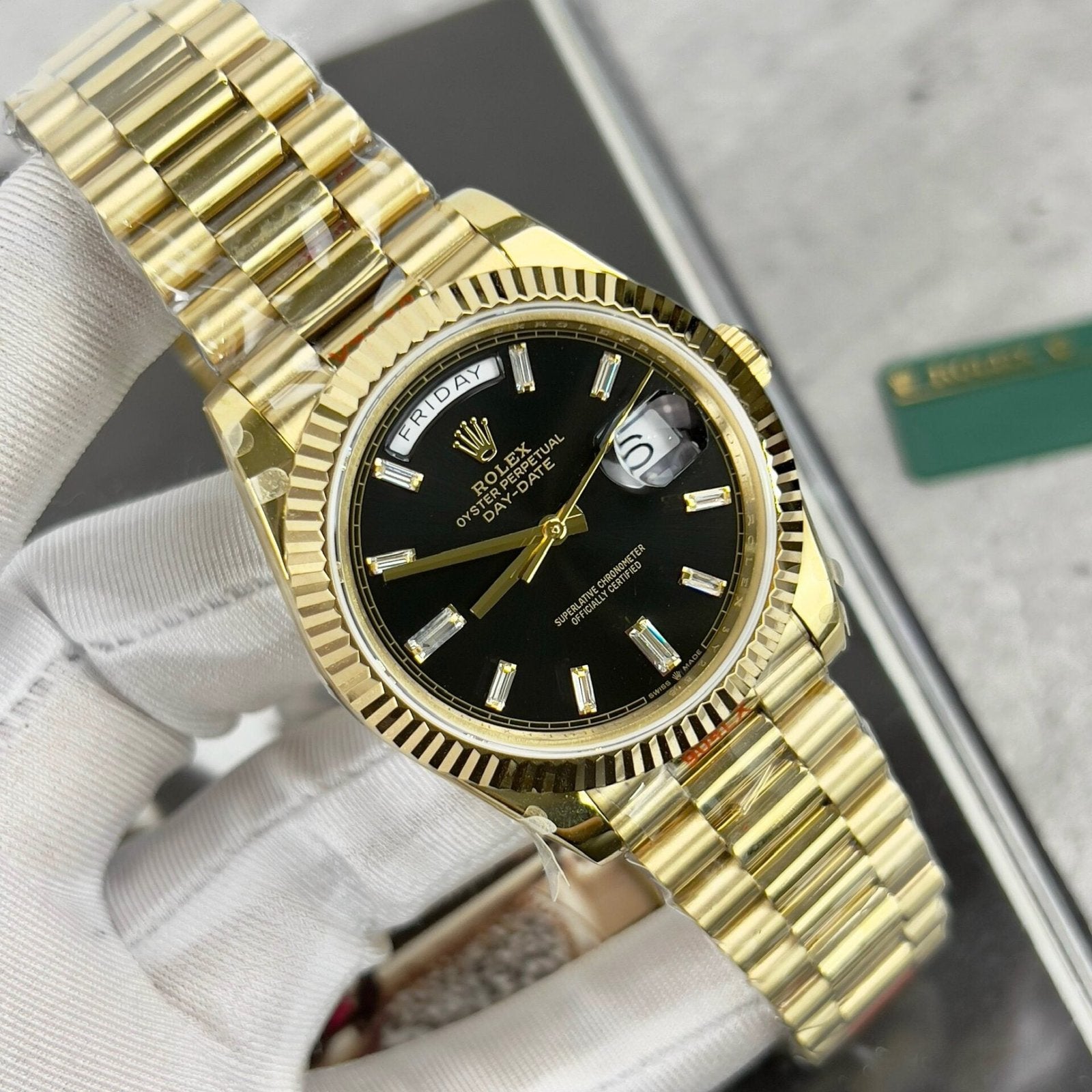 Rolex Day-Date 228238 Watch Black Dial 40mm