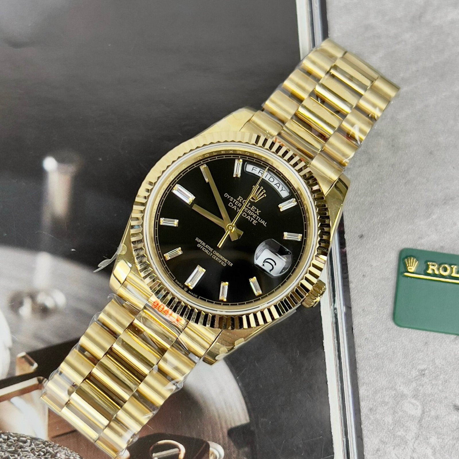 Rolex Day-Date 228238 Watch Black Dial 40mm
