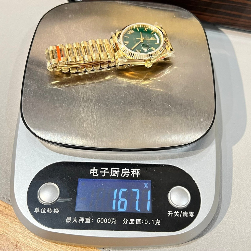 Rolex Day-Date 228238 Watch Green Dial Refined 166gr 40mm