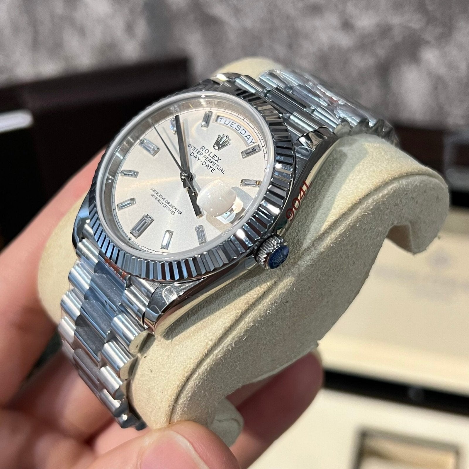 Rolex Day-Date 228239 Watch White Dial Refine 166gram 40mm