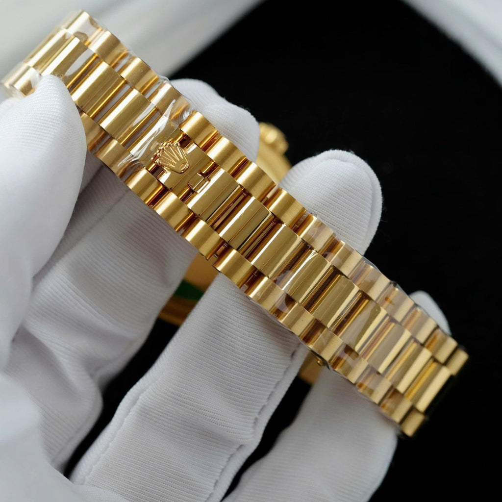Rolex Day-Date 18K Gold Wrapped + Moissanite Diamonds Watch 36mm
