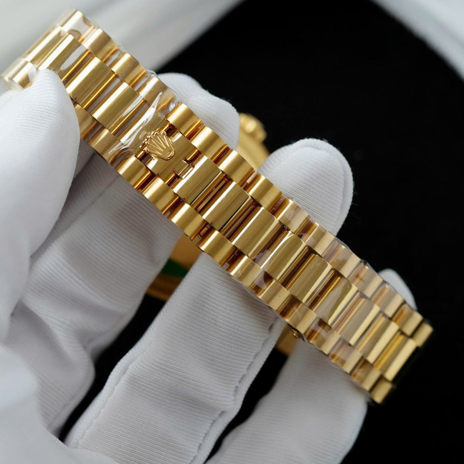 Rolex Day-Date 18K Gold Wrapped + Moissanite Diamonds Watch 36mm