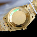 Rolex Day-Date 18K Gold Wrapped + Moissanite Diamonds Watch 36mm