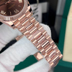 Rolex Day-Date 18K Gold Wrapped Watch Chocolate Dial 40mm
