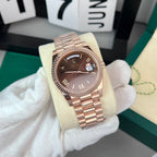 Rolex Day-Date 18K Gold Wrapped Watch Chocolate Dial 40mm