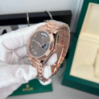 Rolex Day-Date 18K Gold Wrapped Watch Chocolate Dial 40mm