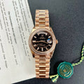 Rolex Watch Day-Date Gold Wrapped Moissanite Diamonds Eisenkiesel Dial 40mm