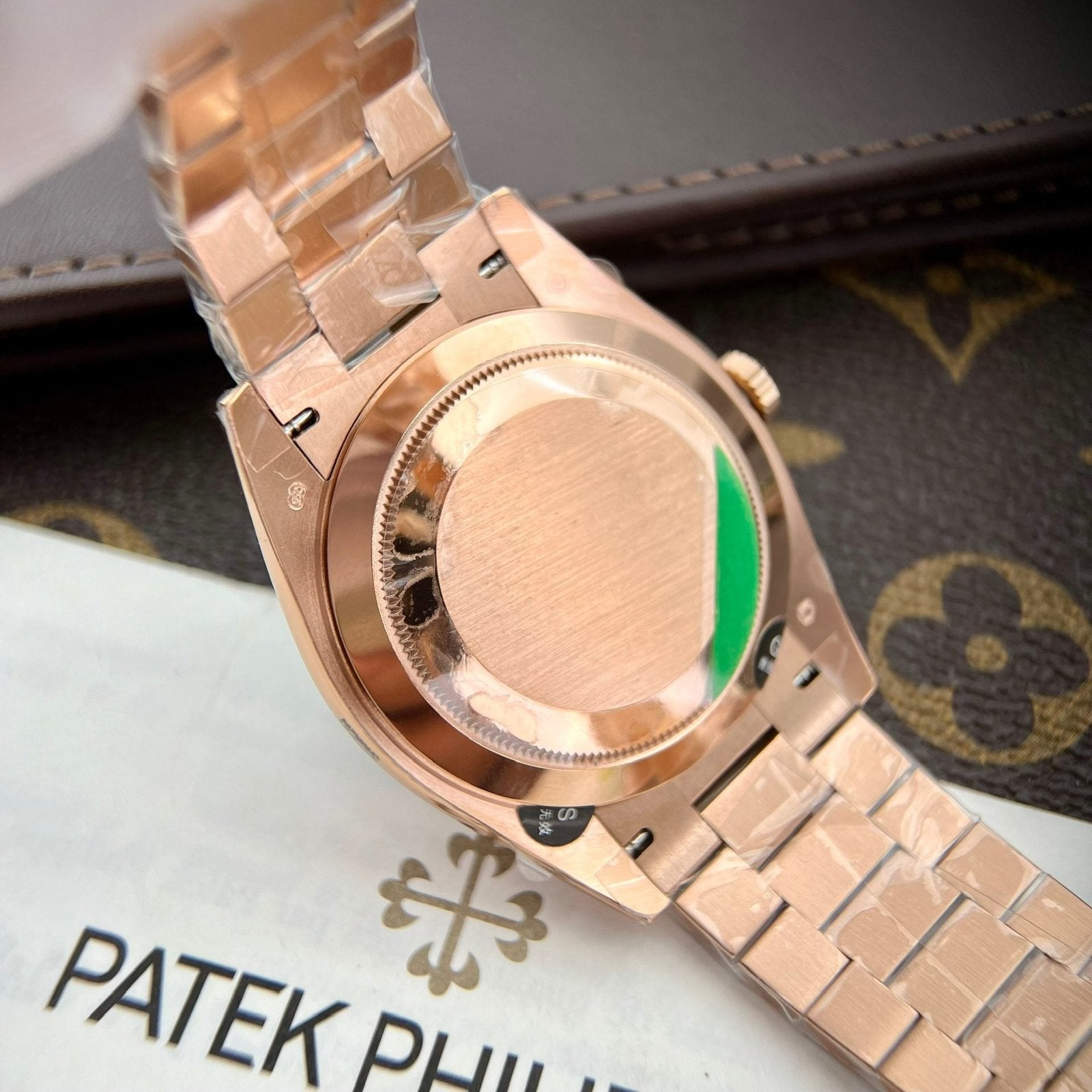 Rolex Watch Day-Date Gold Wrapped Moissanite Diamonds Eisenkiesel Dial 40mm