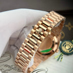 Rolex Watch Day-Date Gold Wrapped Moissanite Diamonds Eisenkiesel Dial 40mm