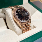 Rolex Watch Day-Date Rose Gold Wrapped Lava Dial 40mm