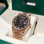 Rolex Watch Day-Date Rose Gold Wrapped Lava Dial 40mm