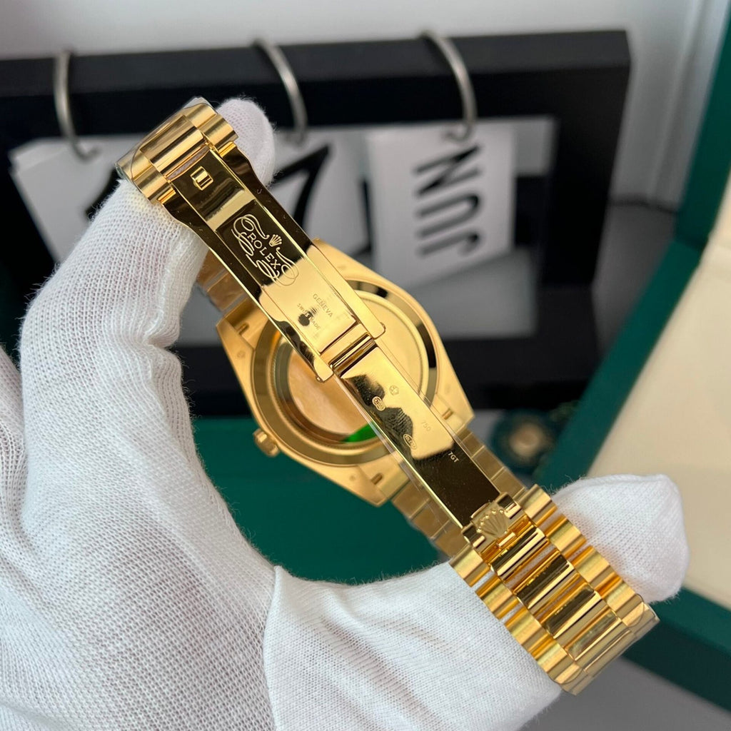 Rolex Day-Date Gold Wrapped Watch Champagne Gold Dial 40mm