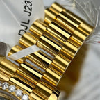 Rolex Day-Date Gold Wrapped Watch With Moissanite Diamonds 40mm