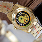 Rolex Day-Date Watch 18K Gold Wrapped + Moissanite Diamonds 36mm