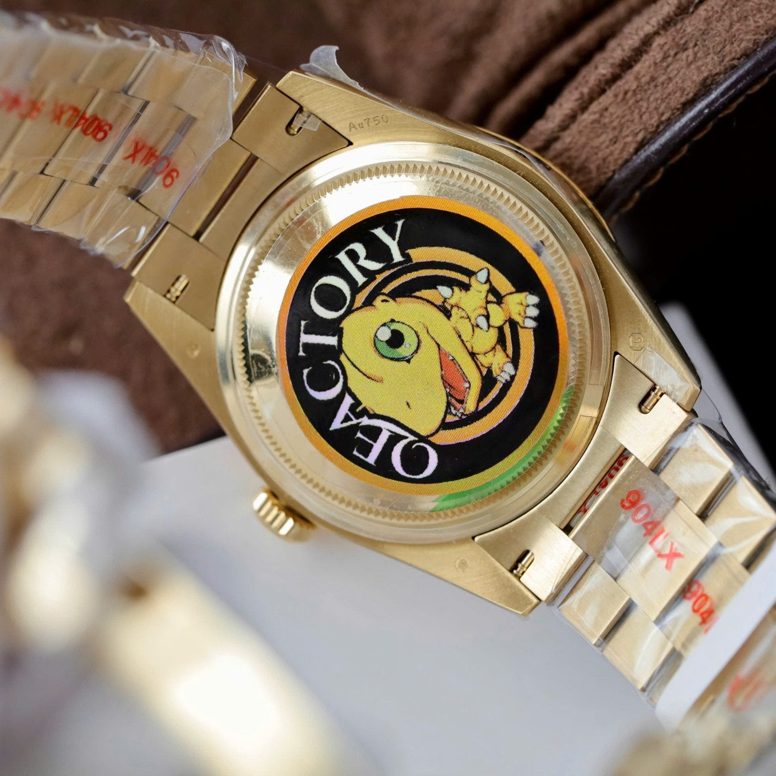 Rolex Day-Date Watch 18K Gold Wrapped + Moissanite Diamonds 36mm