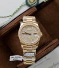 Rolex Day-Date Best Watch 18K Gold Wrapped + Moissanite Diamonds 36mm