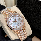 Rolex Day-Date Watch Gold Wrapped Moissanite Diamonds 36mm