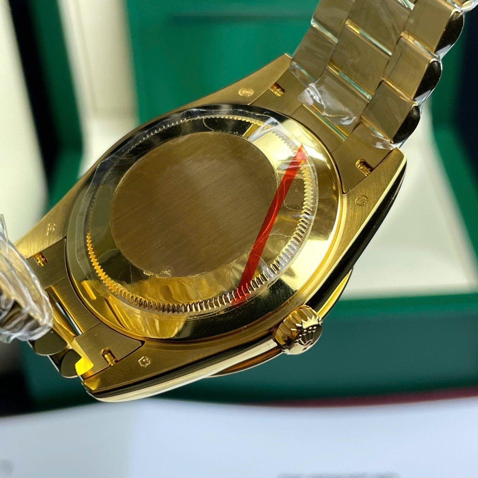 Rolex Day-Date Watch Gold Wrapped + Moissanite Diamonds Weight 173 Gram 40mm