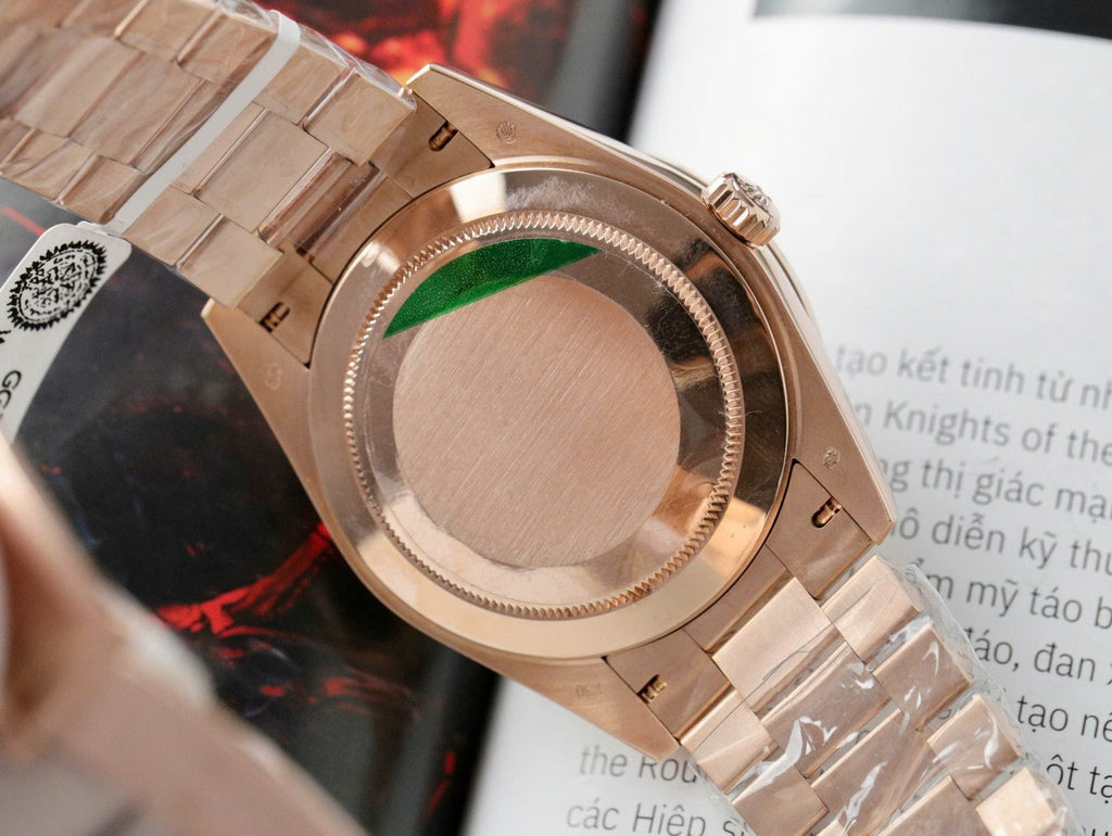 Rolex Day-Date Gold Wrapped + Moissanite Baguette Diamonds Watch 40mm