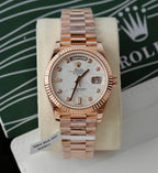 Rolex Day-Date Rose Gold Wrapped + Dial Moissanite Diamonds 40mm