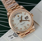 Rolex Day-Date Rose Gold Wrapped + Dial Moissanite Diamonds 40mm