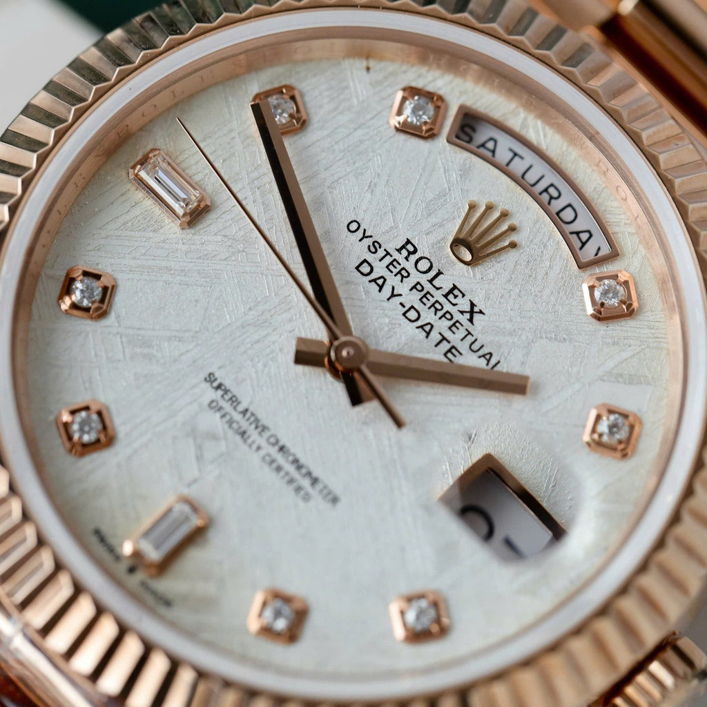 Rolex Day-Date Rose Gold Wrapped + Dial Moissanite Diamonds 40mm