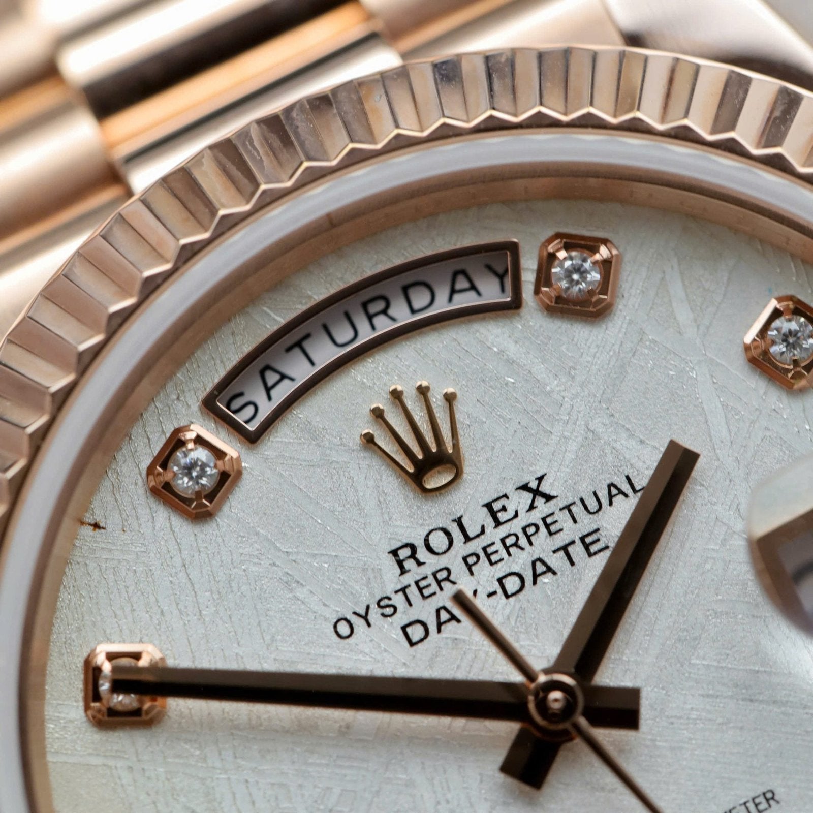 Rolex Day-Date Rose Gold Wrapped + Dial Moissanite Diamonds 40mm