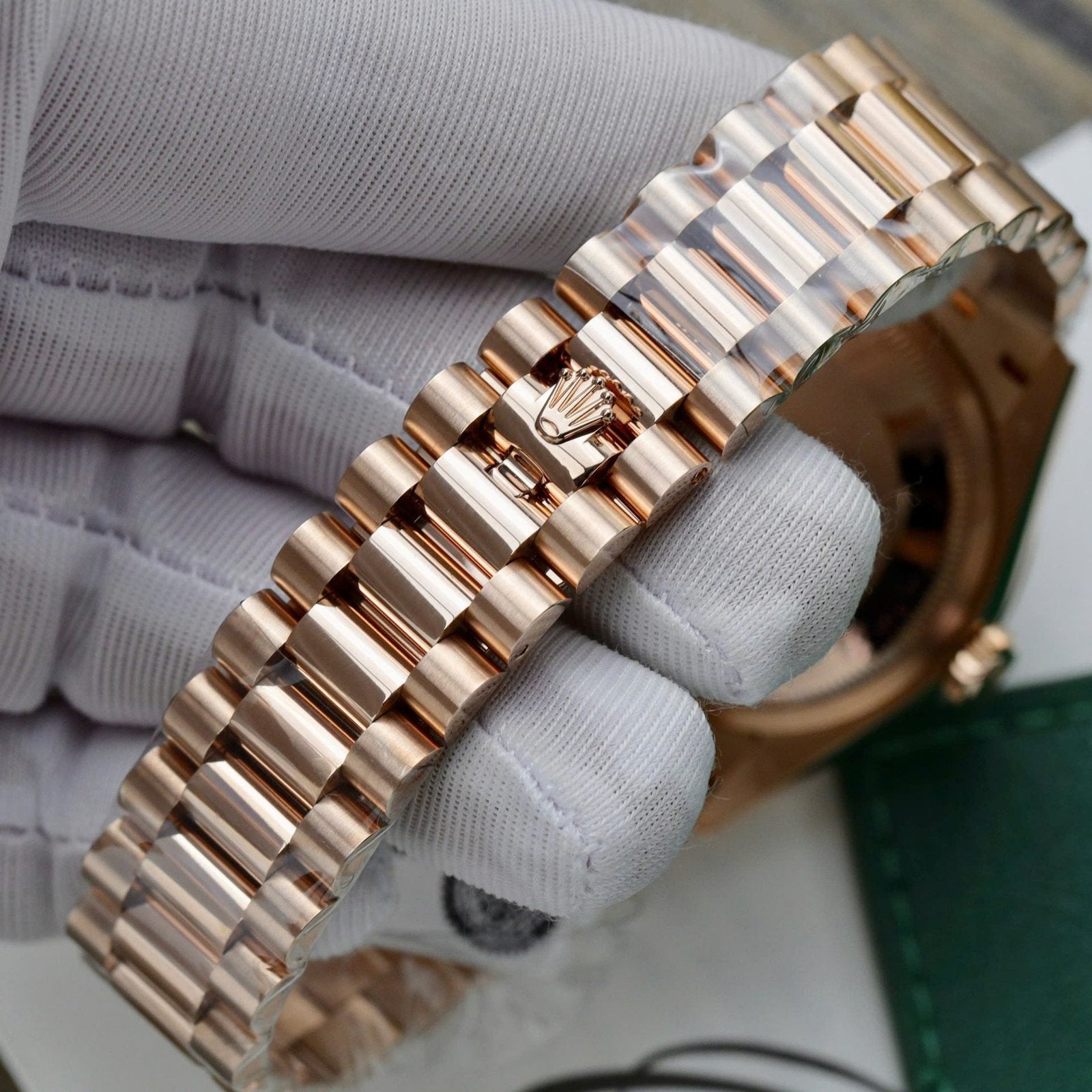 Rolex Day-Date Watch 18K Gold Wrapped Chocolate Dial 36mm