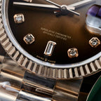 Rolex Day-Date Watch 18K Gold Wrapped Chocolate Dial 36mm