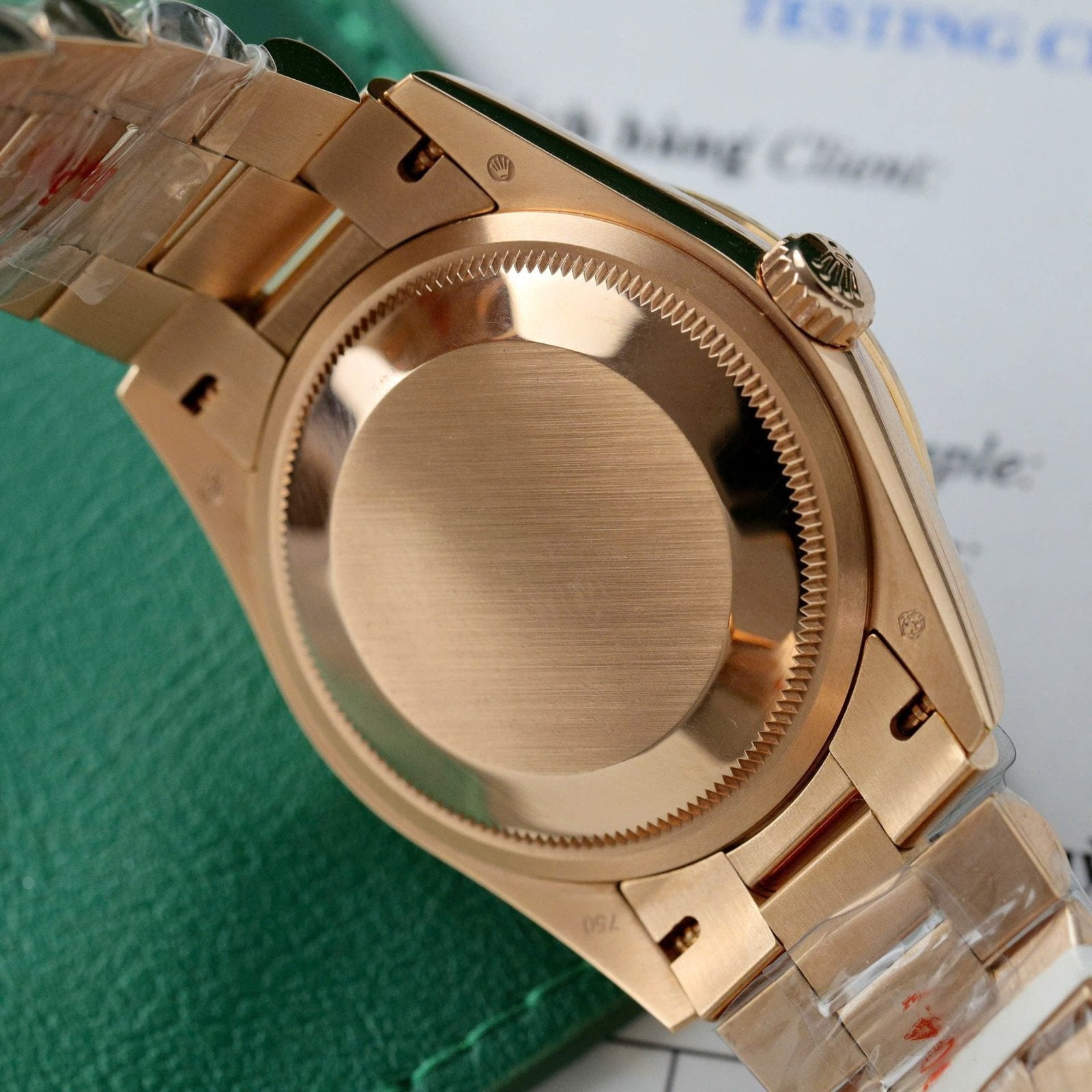 Rolex Day-Date Dial Mother Of Pearl Watch Gold Wrapped 36mm