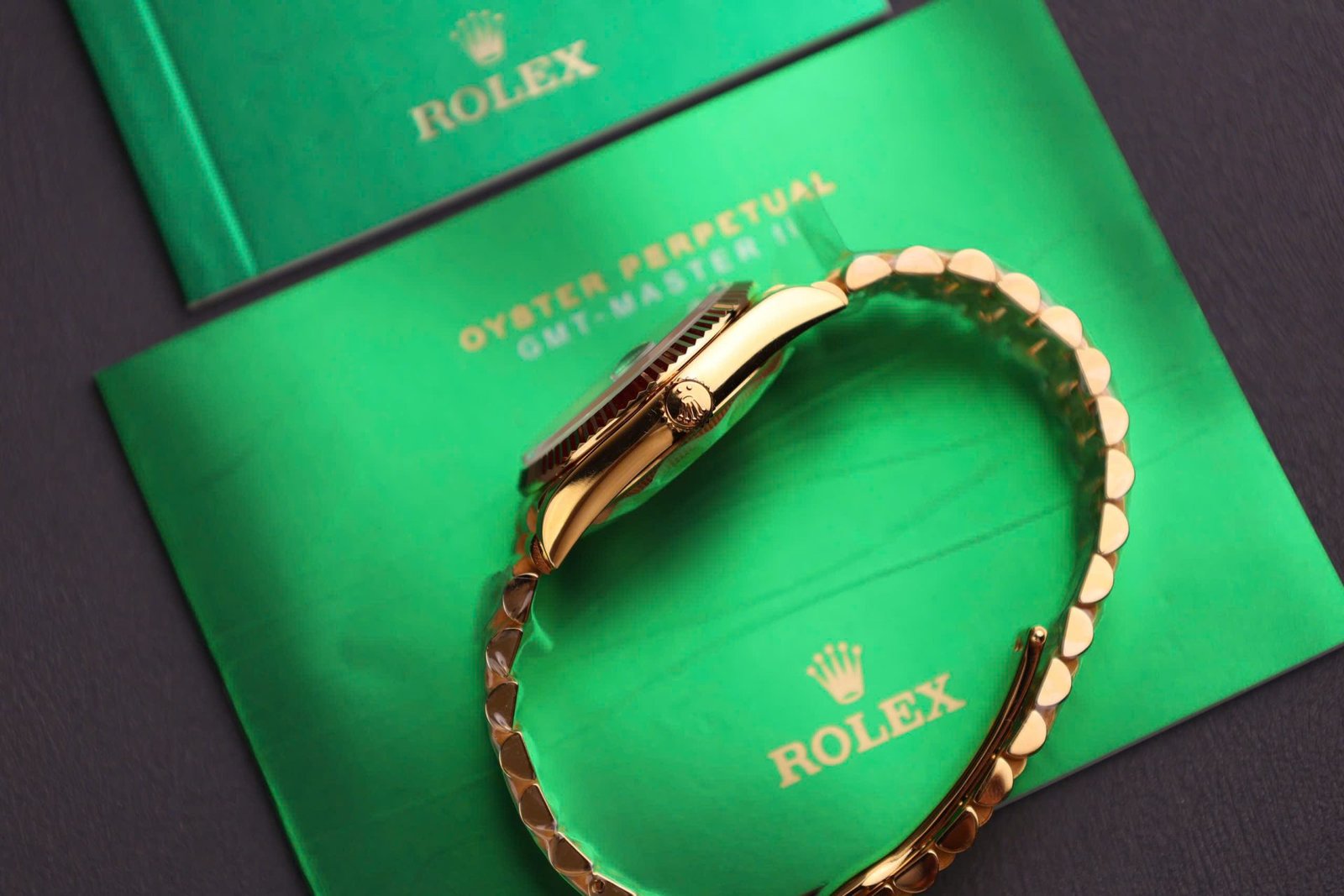 Rolex Day-Date Watch Dial Mother Of Pearl Gold Wrapped 36mm