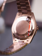 Rolex Day-Date Watch Moissanite Diamonds + 18K Gold Wrapped 40mm