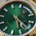 Rolex Day-Date Dial Green Watch Gold Wrapped 36mm