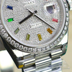 Rolex Day-Date Watch Diamonds Moissanite 40mm