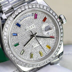 Rolex Day-Date Watch Diamonds Moissanite 40mm