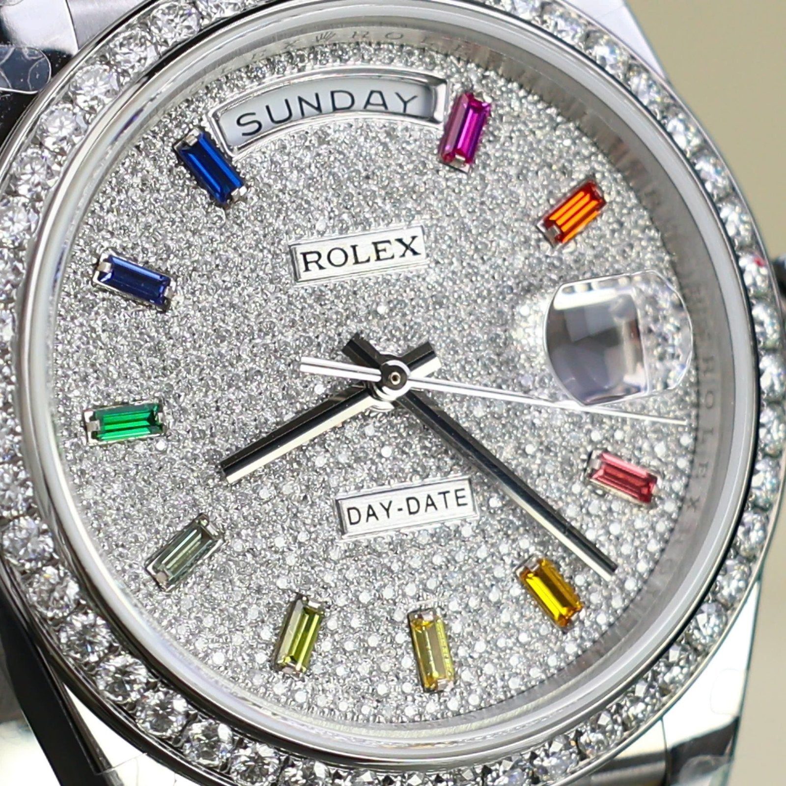 Rolex Day-Date Watch Diamonds Moissanite 40mm