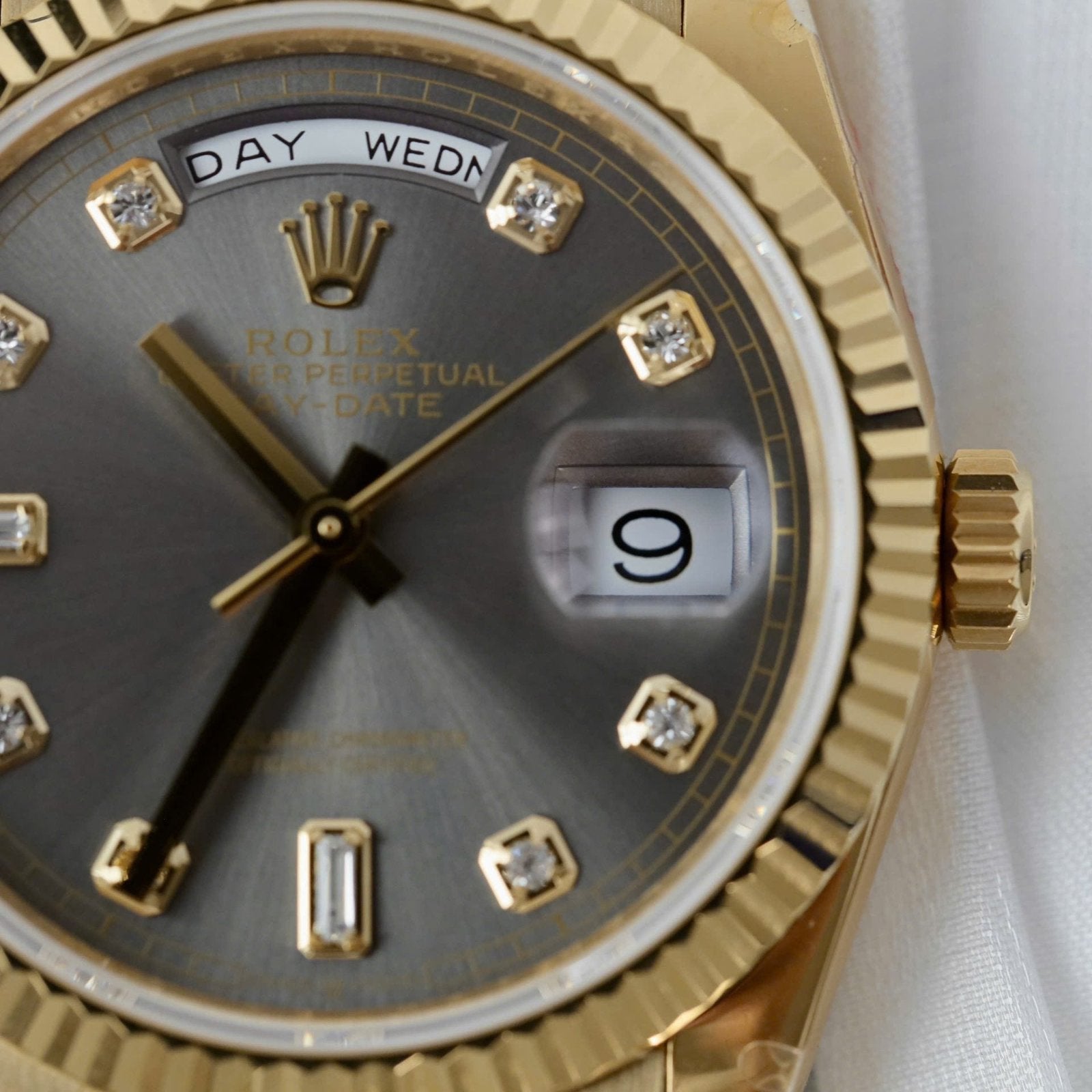 Rolex Day-Date M128238 Watch Gray Dial 36mm